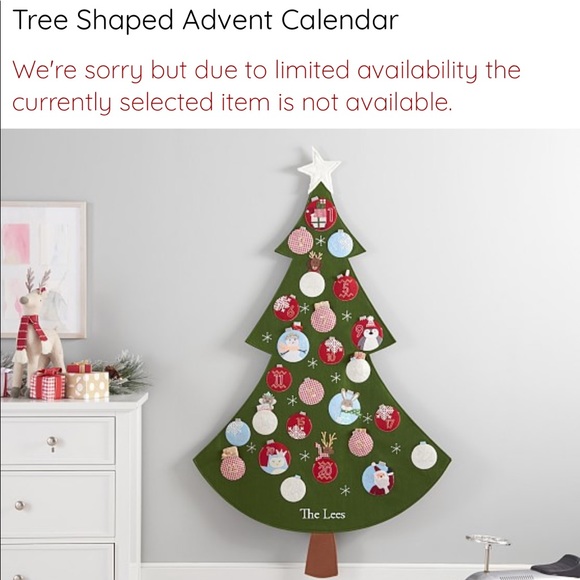 Pottery Barn Kids Felted and Fun Tree Shaped Pocketed Advent Holiday Calendar🎄 - Picture 16 of 16